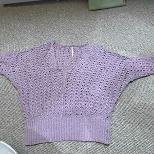 Free People Crocheted cotton sweater